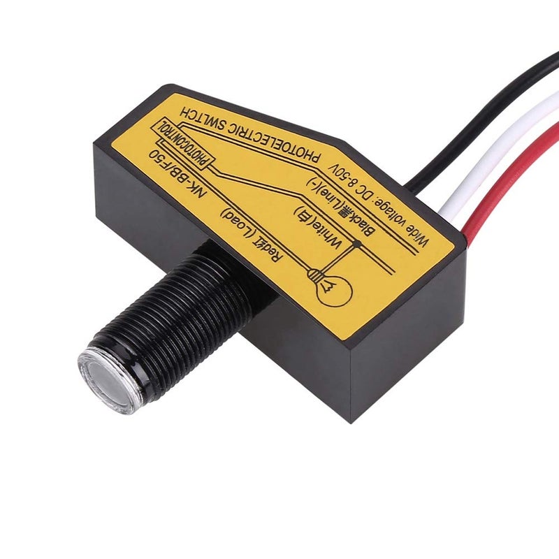 Tangxi 12V to 50VDC Photocell Light Sensor Control Switch, Auto ON/OFF - Image 1